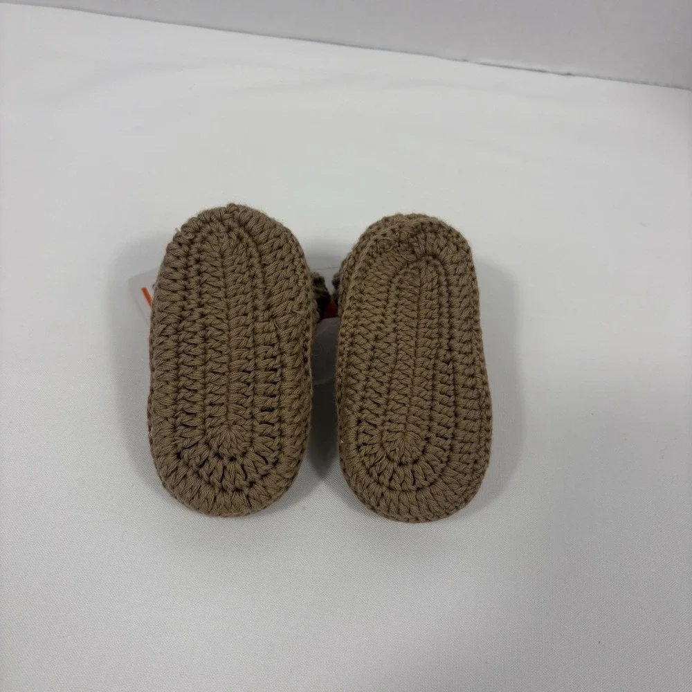 Just One You Carter's Newborn Baby Brown Bear Knitted Bootie Slippers Shoes